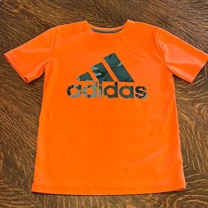 Orange boys dri fit t shirt adidas